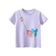 thumbnail image 1 of Gibobby Blusas Para Niñas Niños pequeños verano niña media manga púrpura Top cuello redondo dibujos animados Top Casual Top amor dibujos animados colgante Top niñas regalos （Morado， 5-6 Años), 1 of 4