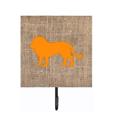 Carolines Treasures BB1009-BL-OR-SH4 Lion Burlap and Orange Leash Or Key Holder