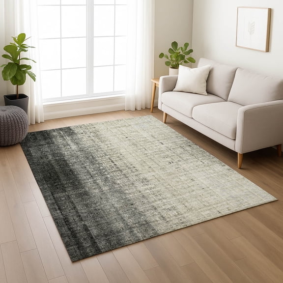 Addison Rugs Chantille Indoor/Outdoor Transitional Stripes Beige Machine Washable Rectangle Rug, 10' x 14'