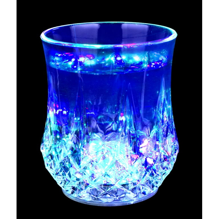 Fun Central R379 LED Light Up 8Ounce Flashing Rocks Glass - Multicolor