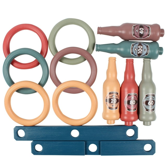 KAKOWELY 1 juego de lanzamiento de aros interactivo para niños, juguete interactivo para lanzar aros de botella.