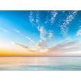 thumbnail image 2 of Frank, Assaf 18x15 Gold Ornate Wood Framed with Double Matting Museum Art Print Titled - Calm beach at dusk, 2 of 4