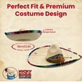 thumbnail image 3 of Handmade 21" Large Mexican "Mexico" Sombrero With Serape Cinco De Mayo Party Hat, 3 of 9