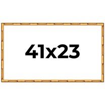 41x23 Frame Gold Bamboo Solid Wood Picture Frame | 1 Inch Moulding Width | Interior Frame Depth