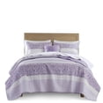 thumbnail image 5 of JERFIT 4-Piece Full/Queen Floral Seersucker Bedding Set with Quilt, Shams & Decorative Pillow, Wrinkle-Resistant Microfiber, Farmhouse Chic, 5 of 10