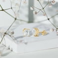 thumbnail image 5 of Rosec Jewels Certified Moissanite Solitaire Stud Earrings for Women - 6X8 mm - D-VS1 Quality - with Screw Back - Ready to Gift, 14K Yellow Gold, 5 of 7