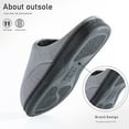 thumbnail image 5 of Pmoiste House Slippers for Men Splicing Design Comfy Suede Soft Memory Foam Non Slip Warm Winter Slipper, 5 of 7