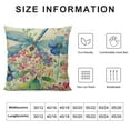 thumbnail image 5 of Chilfamy  Vintage Floral Birds Throw Pillow Covers Outdoor Home Decor Garden Hydrangea Rose Flowers Retro Style Dragonflies Pillow Cushion Case Cover for Sofa Bed 18x18in, 5 of 5