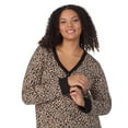 thumbnail image 5 of Aria Women’s Cozy Jersey Long Sleeve Henley 46” Sleepwear Lounger, Sizes XS-4X, 5 of 8