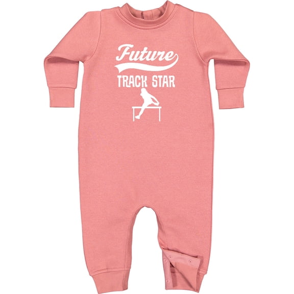 Inktastic Future Track Star Girls Sports Baby Fleece Romper
