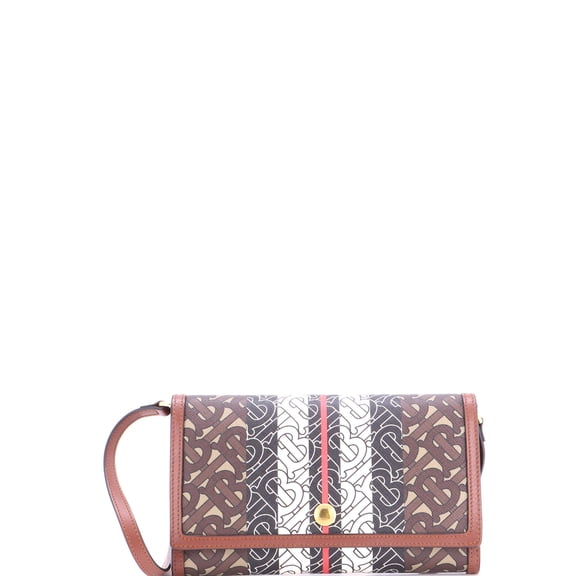 Pre-Owned TB Flap Bag Monogram E-Canvas Small By Rebag