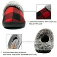 thumbnail image 3 of Needbo Women's Slippers Cozy Fuzzy Plaid Slip On Memory Foam House Shoes Indoor Outdoor, 3 of 7