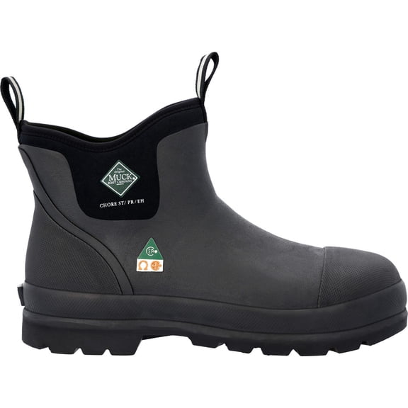 Muck Men's Chore Classic Chelsea CSA- Steel Toe, Black