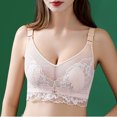 thumbnail image 2 of Penkiiy Women Bras Fashion Woman's Lace Beauty Back Solid Strap Wrap Plus Size Bra Underwear Beige Bras, 2 of 6