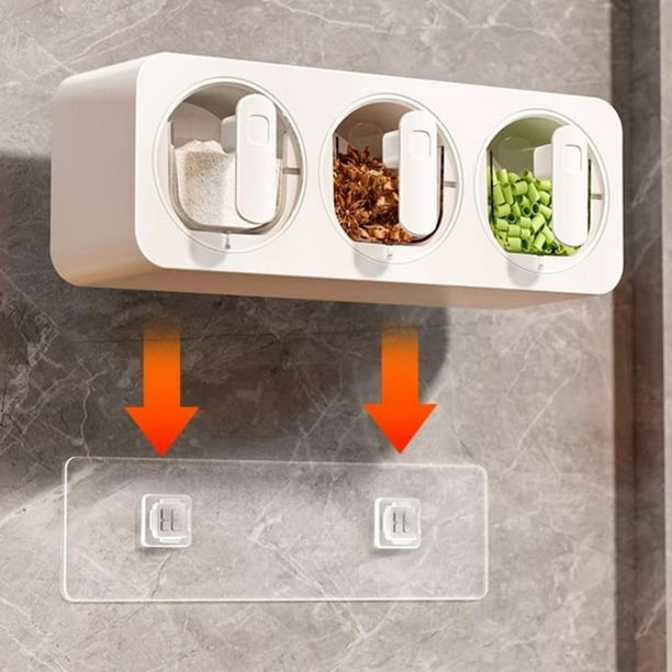 ¡Rebajas de Liquidación!, Suministros de cocina para almacenar especias Juego de combinación de especias montado en la pared Juego montado en la pared para cocina Hogar Akmoler