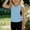A44 Blue, variant on Girls Athletic Tank Top Sleeveless Crewneck Active Tops Crop Length Cutout Sides Tie Back Design Soft Stretchy Breathable Dance Gym Yoga Wear Summer Workout Apparel
