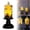 A, variant on Clearance Under $1.6! 1PC High-Foot Black LED Candle, Flameless Pillar with Flickering Flame for Halloween Decor, Plastic, (One Size, B)