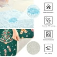 thumbnail image 3 of Yayeee Bath Rug for Bathroom Floor Non Slip Rectangle Fluffy Soft Absorbent Mat, 16"x24", Green Christmas Gingerbread, 3 of 7