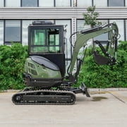 TYPHON TERROR XXV 2.7 Ton Mini Excavator with AC/Heater Cabin | 25.1 HP Kubota D1105 | Retractable Tracks