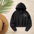 thumbnail image 1 of Sudadera con capucha corta para mujer, suéter, Tops, regalo negro, sudadera con capucha, ropa para otoño, trabajo en la calle, desplazamientos, mochil, 1 of 10