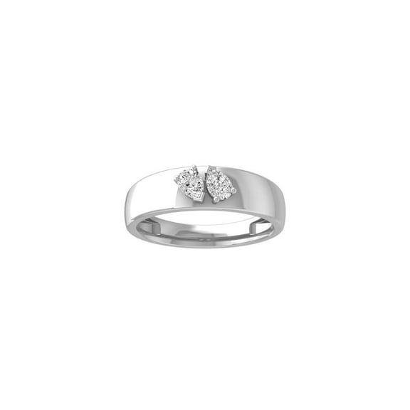 Araiya Fine Jewelry 10K White Gold Pear-shape Lab Grown Diamond Wedding Ring (1/4 Cttw, D-F Color, VS1 Clarity) Size 8