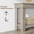 thumbnail image 4 of 54" Long Console Table with Drawers,2 Tie Wooden Rectangular Entryway Table,Accent Sofa Table Behind Couch with Open Storage Shelf for Living Room,Entryway,Gray, 4 of 6