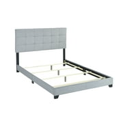 Crown Mark Florence Gray Upholstered Panel Bed, Full size