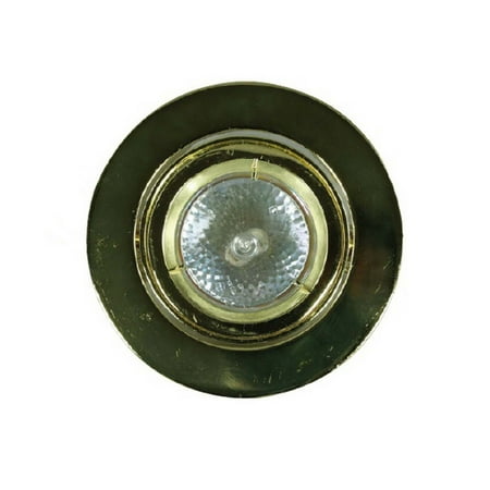 

4 Inch 12V Round Ceiling Light with Metal Antique Brass- Saltoro Sherpi