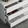 thumbnail image 3 of OXYLIFE Commode Blanche à 9 Tiroirs, Commode en Bois Armoire Verticale Organisateur de Rangement pour Chambre, Salon, Couloir, 3 of 5
