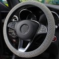 thumbnail image 2 of 3 Pack Car Steering Wheel Cover Set Include Handbrake Cover Gear Shift Cover, Summer Anti Skid Mesh Wheel Sleeve Protector, Breathable Elastic -Qin, 2 of 5