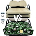 thumbnail image 6 of COEQINE Golf Cart Seat Covers with Carry Handle, Comfortable Golf Cart Seat Towel Blanket, Fits for EZGO Yamaha Club Car and Other 2-Seat Golf Carts, Green Camo Star Golf Pattern, 6 of 8
