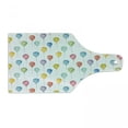 thumbnail image 1 of Colorful Cutting Board, Festival Entertainment Carnival Flying Balloons Watercolors Celebration Surprise, Tempered Glass Cutting and Serving Board, Wine Bottle Shape, Multicolor, by Ambesonne, 1 of 1