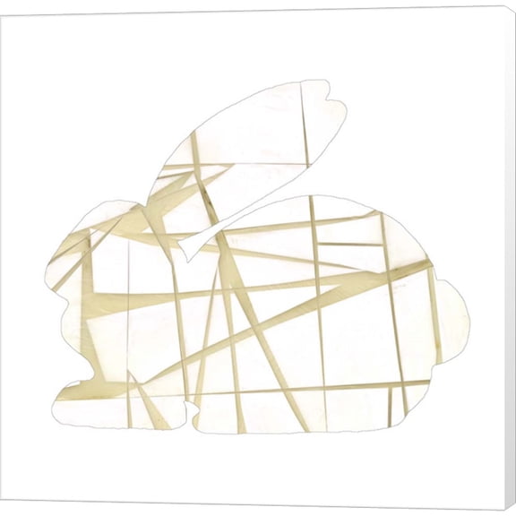 Great Art Now Geometric Rabbit I by Jennifer Goldberger, Canvas Wall Art, 12W x 12H