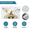 thumbnail image 6 of Yellow Gnomes Placemats Set of 6, Bees Spring Floral Daisy Branches Placemats for Dining Table, Place Mats for Kitchen Tabletop, Waterproof Wipeable Dining Table Mats Set, 6 of 9