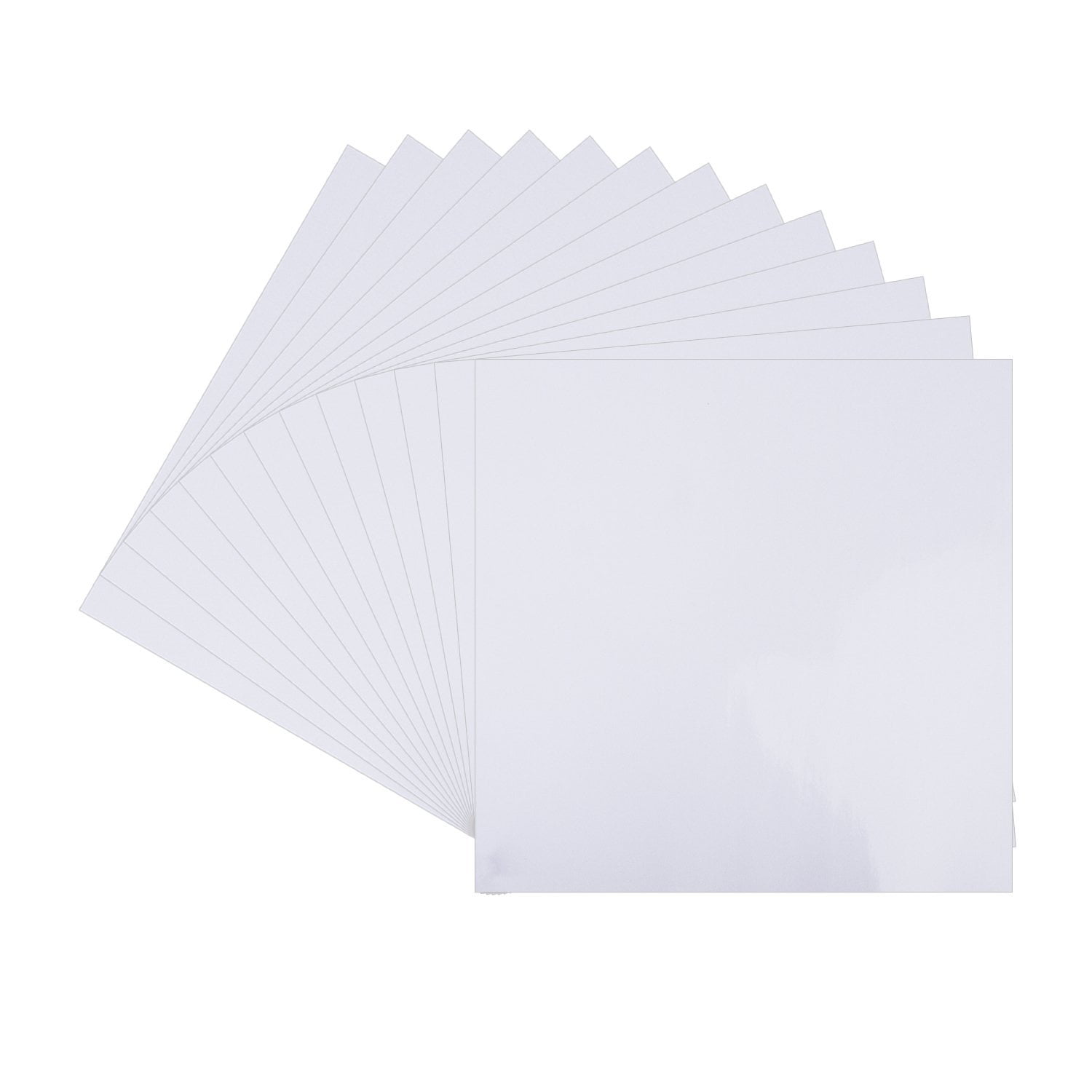 white glossy vinyl sheets 12 pack 12 x 12 permanent