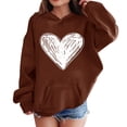 thumbnail image 5 of Mercatoo Girls Oversized Heart Hoodies Fall Winter Trendy Pullover Hoodie Pocket Personalized Graphic 𝐇ooded Sweatshirts, 5 of 5