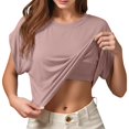 thumbnail image 2 of NTACZA Ladies Tank Tops Casual Round Neck Padded Sleeveless Womens Tops, 2 of 5