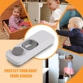 thumbnail image 2 of Billuyoard Cerradura de seguridad para bebés, 5 piezas, sin BPA, inodoro, no tóxico, fácil instalación, cerradura Universal para gabinete de Conjuntos de muebles de dormitorio Gris, 2 of 6