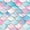 Blue Pink, variant on Manfei Cute Mermaid Tail Twin Quilt Set, Dreamy Fish Scale Twin Coverlet Set, Pink Blue, 2 Pieces, 1 Bedspread and 1 Pillowcase