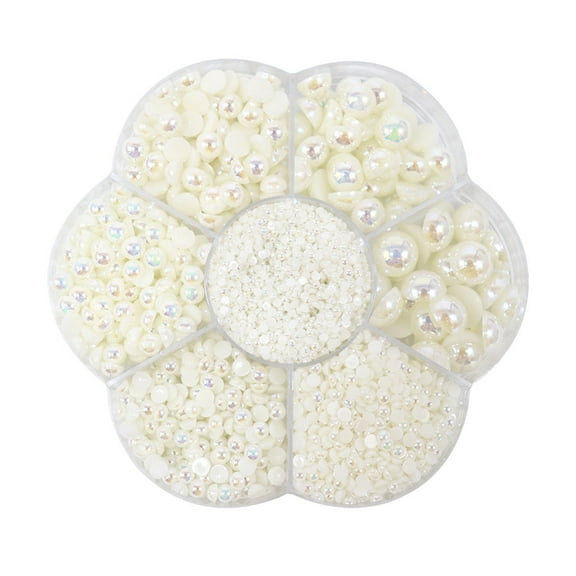 Kiplyki Half Pearl Craft Flat Back Pearl Jewelry For DIY Accessory Art And Fashion Projects