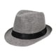 thumbnail image 5 of Sombrero de paja para niños, informal, de moda, ligero, duradero, para el sol, sombrero de copa Gris, 5 of 9