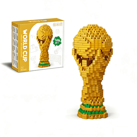Trophy Micro Building Blocks Set Editions FIFA World Cup Blocks Kit for Display in Bedroom, Home, Office, Book Shelf - Soccer Fans Collectible