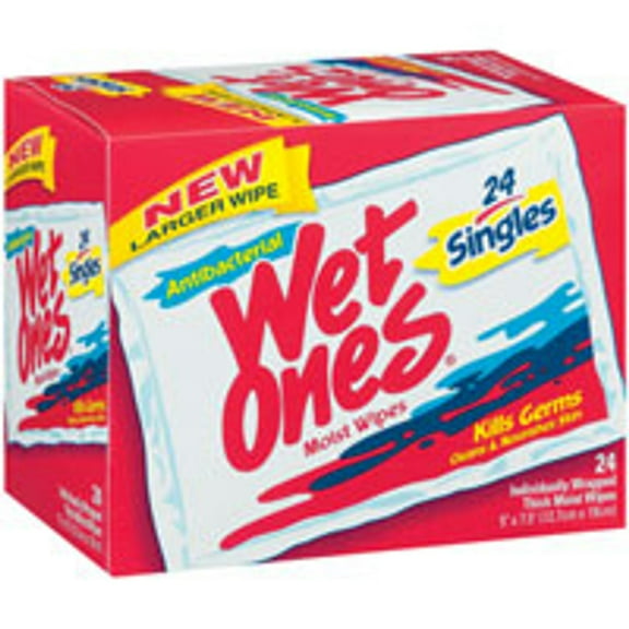 Wet Ones Wipes Anti Bacterial Towelettes - 24 Ea