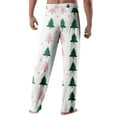thumbnail image 4 of WTOBBY Men's Loose Fit Anime Print Pajama Pants, Christmas Design, Elastic Waist Drawstring for Yoga and Lounge, Soft and Breathable, Festive Style,White 2XL, 4 of 4