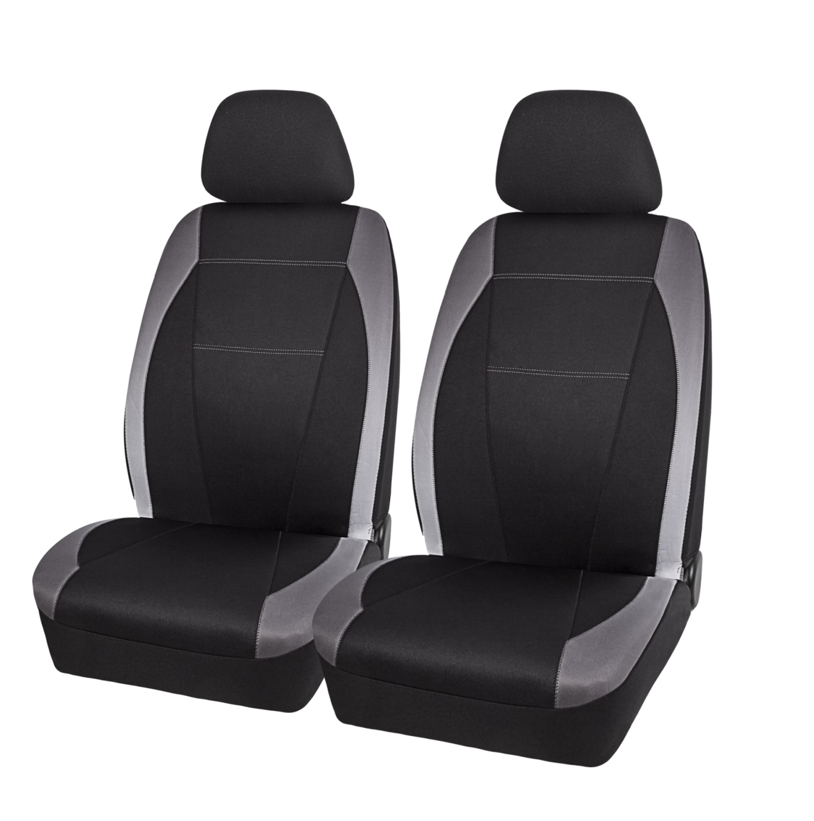 Auto Drive 2 Piece Low Back Wetsuit Seat Covers Polyester Grey