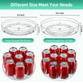 thumbnail image 3 of 2 Pack Lazy Susan Organizer, 9.5 Inch, 10.7 Inch Lazy Susan Turntable for Cabinet, Turntable Organizer for Pantry Organizers and Storage, Non-Skid Fridge Organizer, 3 of 8