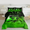 thumbnail image 2 of Castle Fairy Kids Teens Boys Gradient Video Game Full Size Comforter Sets 3-Piece,Abstract Ombre Gamepads Bedding Comforter Set,Geometric Plaid Grid Lightweight Bedding Sets,Super Cozy Room Decor, 2 of 8
