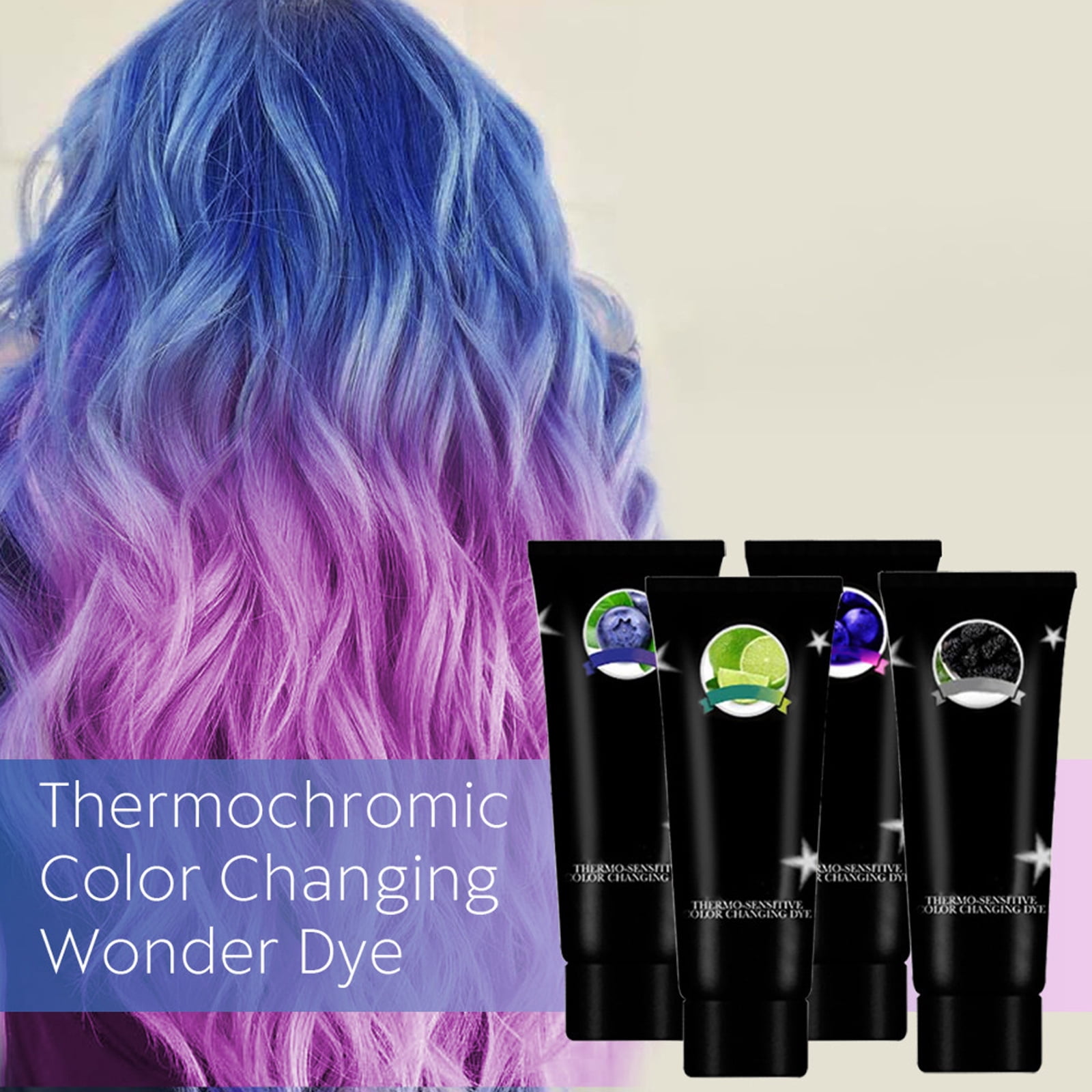 2 PCS Temporary Hair Dye, Magical Thermochromic Color Changing, Hair Chalk  for Girls, Kids Hair Dye for Temporary Hair Color for Kids, Washable Hair  Dye, Girl Gifts for Boys Girls Birthday Gifts-blue |
