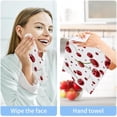 thumbnail image 5 of Coolnut 4 PCS Cherry Pattern Washcloths, 12 X 12 Inches Cotton Wash Cloths, Highly Absorbent and Soft Face Towels for Bathroom,Gym,Hotel and Spa, 5 of 6