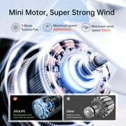 JISULIFE Portable Handheld Fan, Powerful Turbo Brushless Motor [18H Battery Life], 5000mAh USB Rechargeable, 5-Speed, Mini Pocket Design, Gift for Women Men, Travel Outdoor Use-Grey